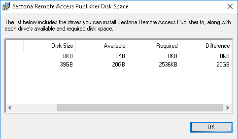 Installing Sectona Remote Access Publisher Component